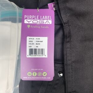 Black scrub pants size 4x